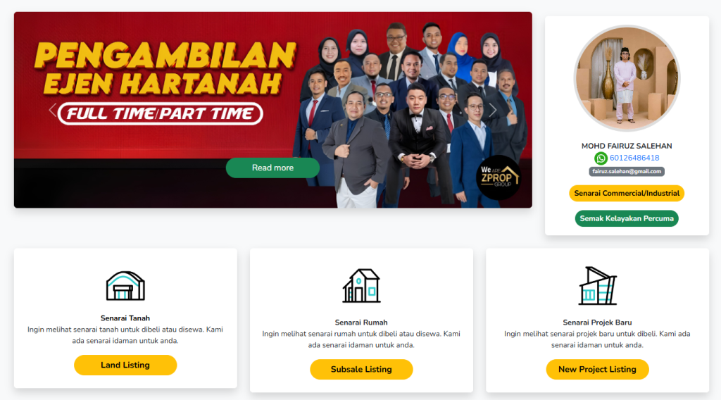 Konsultan hartanah berdaftar, fokus kepada penyelesaian jual beli hartanah anda. Tiada caj tersembunyi, hanya servis telus